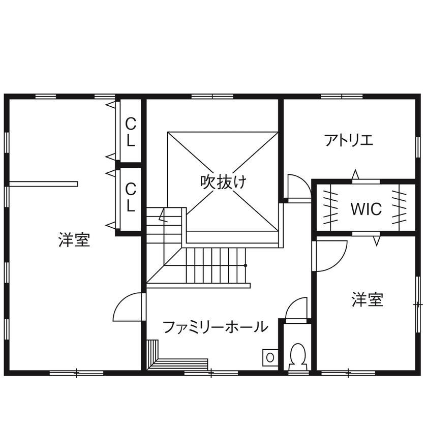 ロビンスジャパン 【2000万円台/44.6坪/レンガ/ジョージアン/間取り図公開】アンティークが似合うレンガの家の間取り図（4LDK）2階