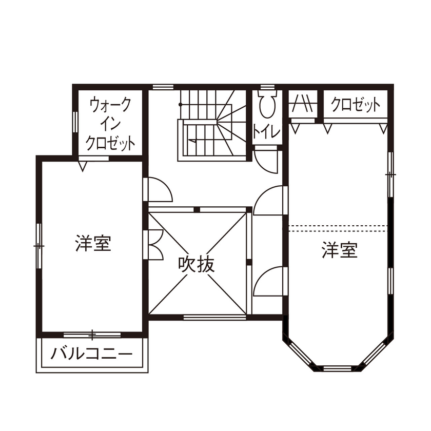 ロビンスジャパン 【1626万円/32.7坪/レンガ/間取り図公開】静かに深まる風合いと美観、重厚感が魅力のレンガの洋館の間取り図（3LDK）2階