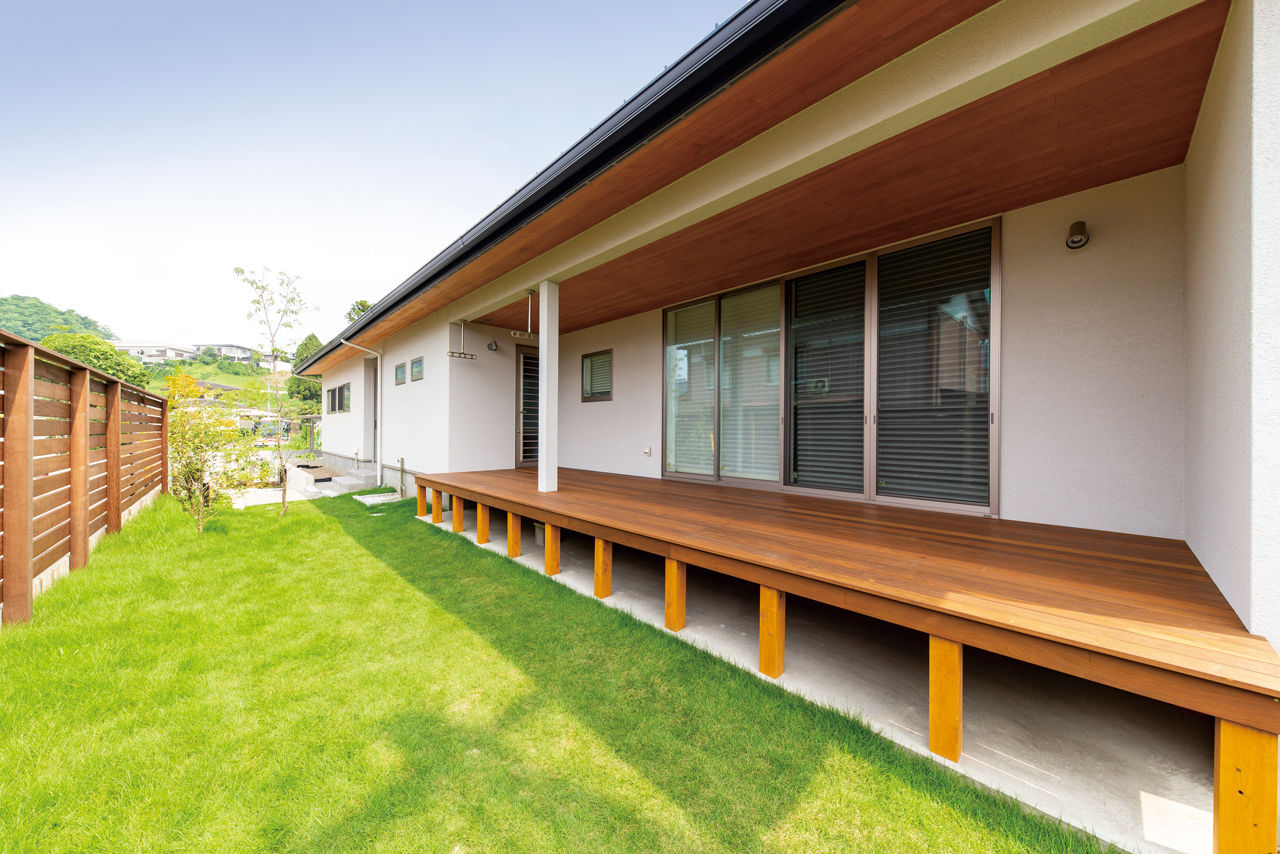 大政建築 【平屋/40坪台/理想の間取り】シンプルデザインの平屋。塗り壁や無垢材の素材感を楽しむ、ゆとりある平屋の建築実例画像5