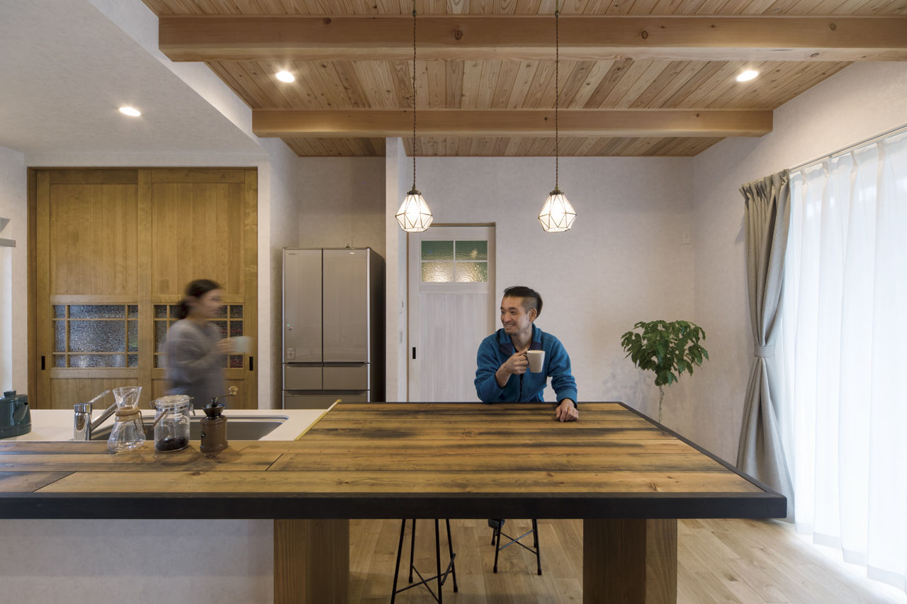 大政建築 【平屋/2000万円台/2LDK/吹き抜け/間取り図】薪ストーブに大きな外部ストレージ、趣味を満喫できる平屋の建築実例画像3