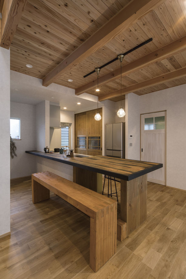 大政建築 【平屋/2000万円台/2LDK/吹き抜け/間取り図】薪ストーブに大きな外部ストレージ、趣味を満喫できる平屋の建築実例画像5