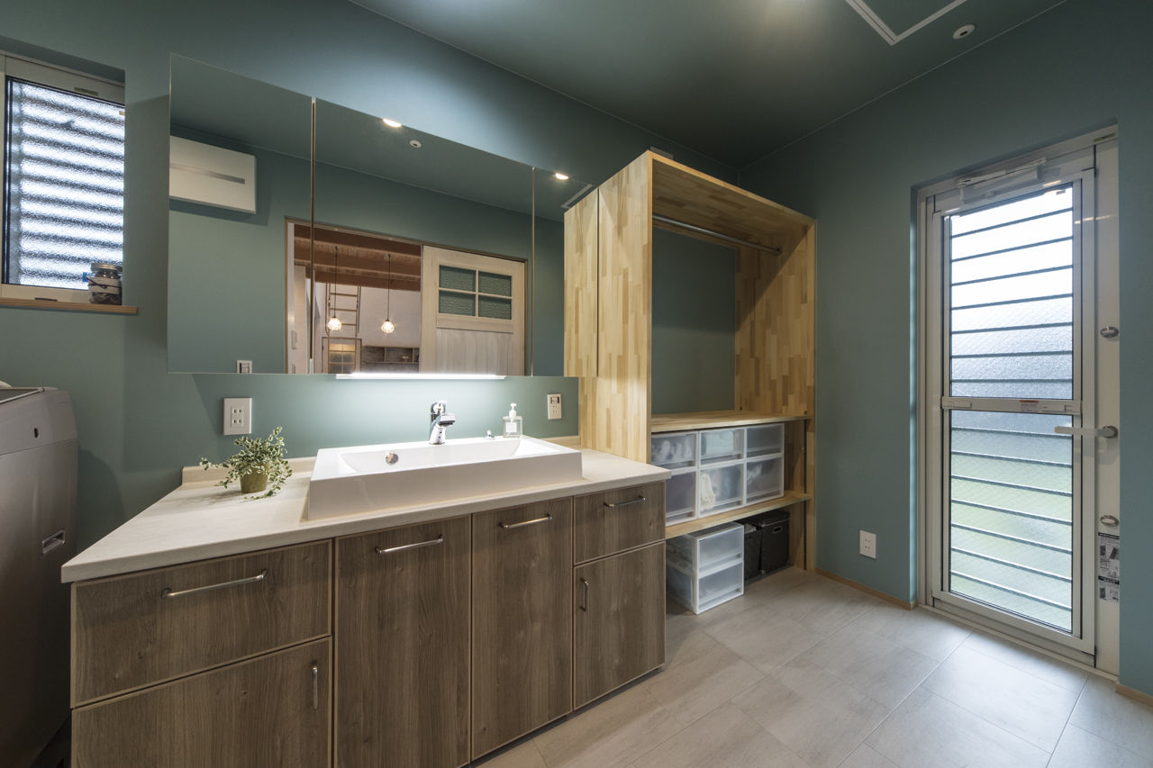 大政建築 【平屋/2000万円台/2LDK/吹き抜け/間取り図】薪ストーブに大きな外部ストレージ、趣味を満喫できる平屋の建築実例画像10