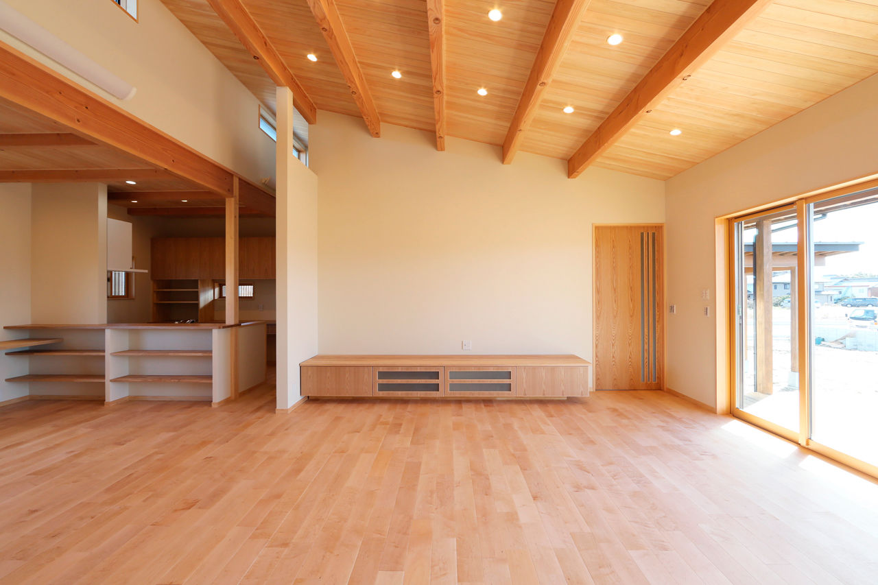 大政建築 【平屋/和モダン/理想の間取り】ゆとりある縁側やウッドデッキが心地よい、和の趣を感じる平屋の住まいの建築実例画像5