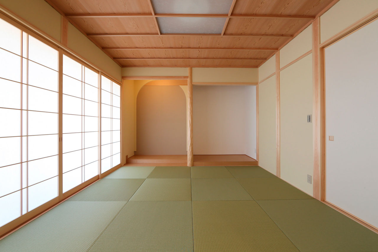 大政建築 【平屋/和モダン/理想の間取り】ゆとりある縁側やウッドデッキが心地よい、和の趣を感じる平屋の住まいの建築実例画像6