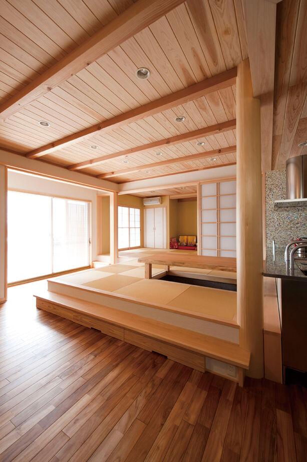 大政建築 【岐阜市｜小上がりの畳スペースが中心の間取り】リビングは不要！畳スペースが家族だんらんの場所の建築実例画像2