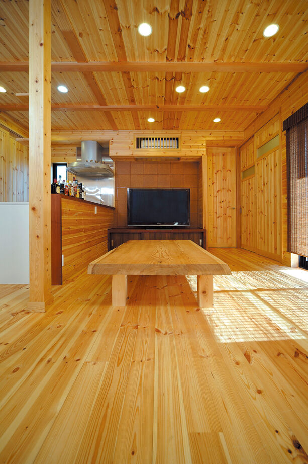 大政建築 【岐阜市/30坪/変形地を活かした間取り】角地×変形地に映えるログハウスのようなコンパクトハウスの建築実例画像3