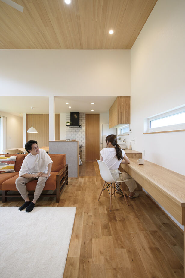 大政建築 【2000万円台/平屋/コの字型の間取り】外からの目を気にせずのびのび過ごせる中庭が開放感を届ける平屋建ての建築実例画像4