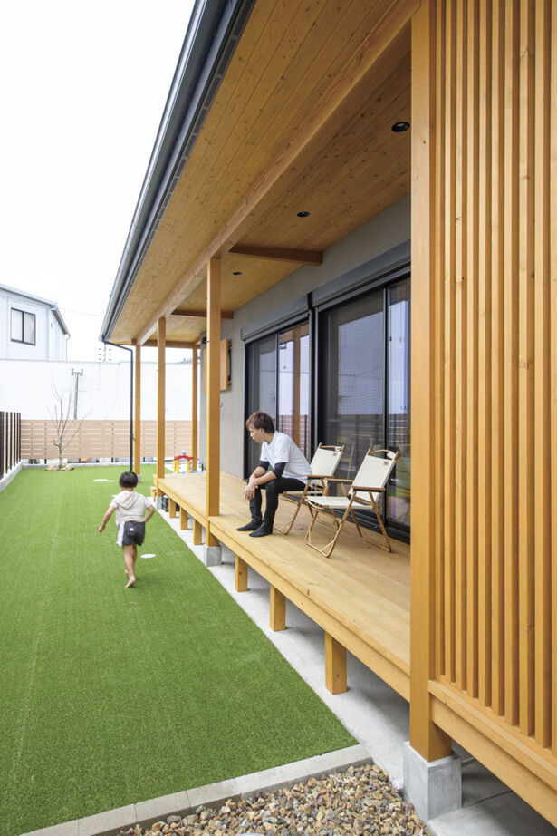 大政建築 【2000万円台/平屋/店舗併用/30坪台/間取り図】素材感豊かな造作家具が馴染む、動線にこだわった平屋建ての建築実例画像7