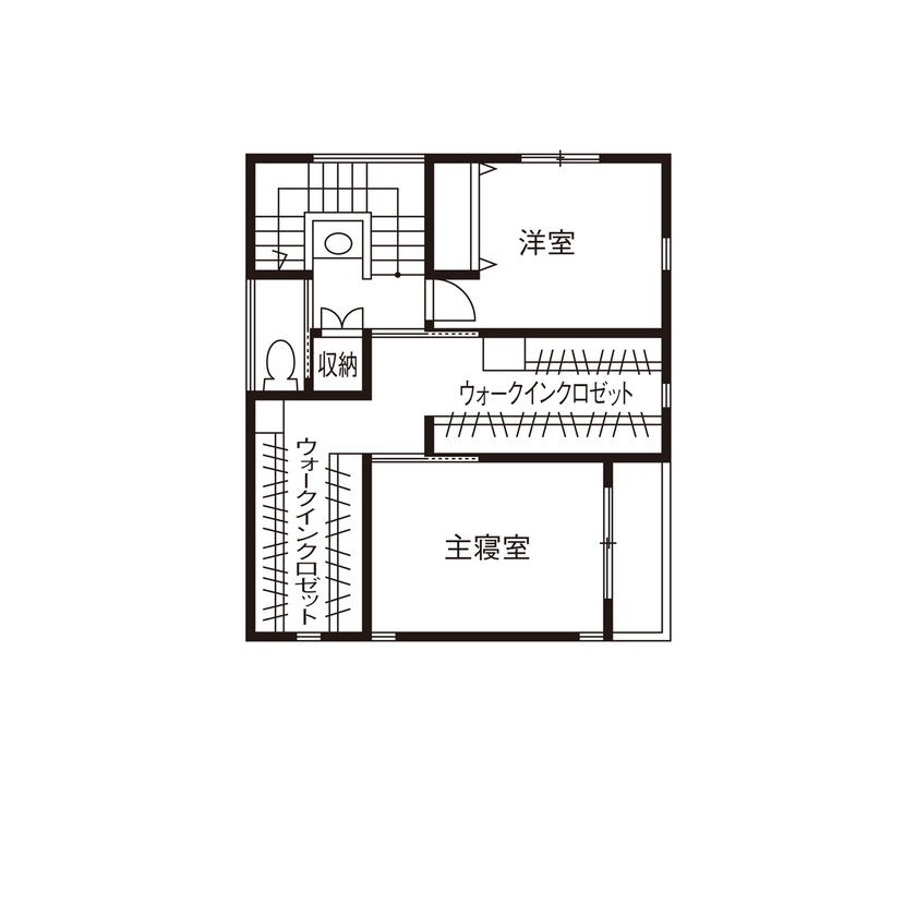 大政建築 【愛知県/3000万円台/和モダン/間取図有】深い軒と格子が和の趣を演出。高気密・高断熱も叶えた心地よい家の間取り図（3LDK）2階