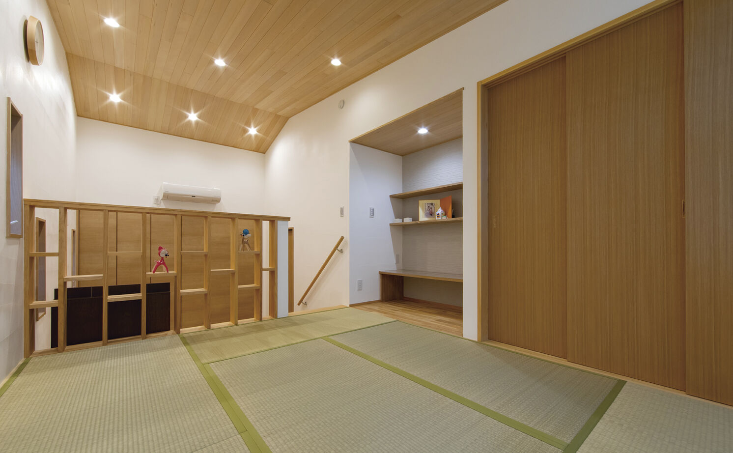 大政建築 【2000万円台/和モダン/自然素材/スキップフロア】無垢材や漆喰など素材のやさしさと個性を感じる住まいの建築実例画像6