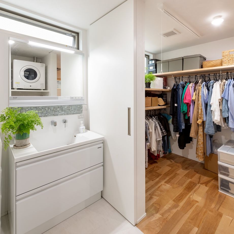 USホーム 大阪市内の約19坪、間口4.6メートルの敷地に無垢いっぱいの3階建ての家。スケルトン階段で視線が伸びやかにの建築実例画像8