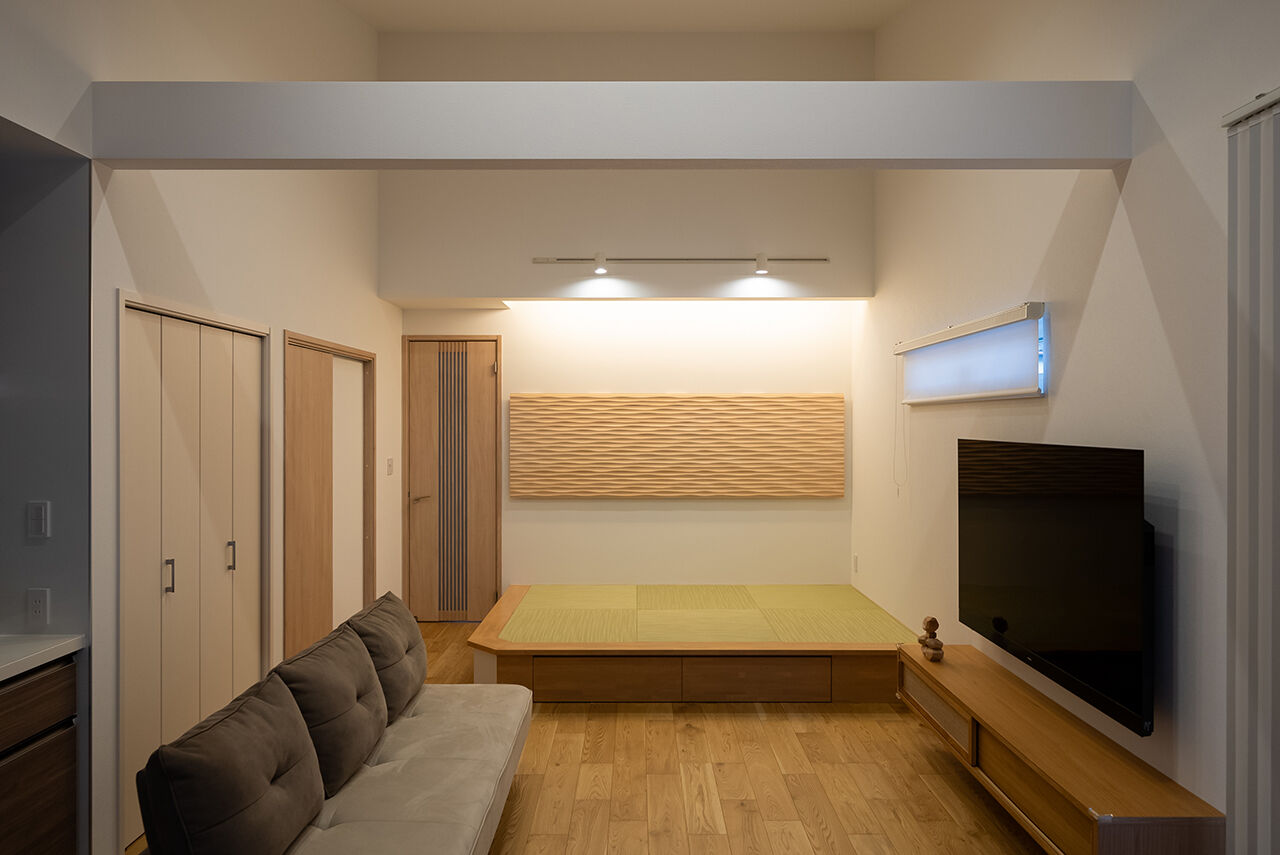 Homie Design（ホーミーデザイン） 【1000万円台｜平屋｜35坪｜間取り図】中2階＆ロフトの「＋空間」でゆったり。ZEH仕様のジャパンディな平屋の建築実例画像5