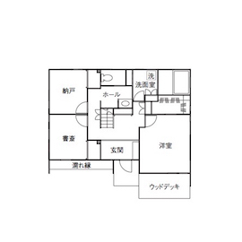 ＩＳＨＩＤＡの家　石田工務店 【2000万円台/40坪/間取り/無垢材/2階建】吹き抜けから光がたっぷり。愛猫と暮らす温もりのある木の家の間取り図（3LDK）1階