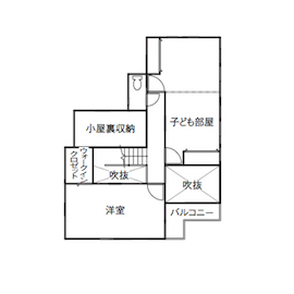 ＩＳＨＩＤＡの家　石田工務店 【30坪/2000万円台/間取図/ヨーロピアン/2階建】白を基調としたデザインでシンプル且つエレガントな住まいの間取り図（3LDK）2階