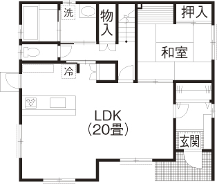 パパまるハウス 予算内で夢のマイホーム。太陽光パネル10kW搭載40坪プランで家計にゆとりをもたらす家の間取り図（4LDK）1階