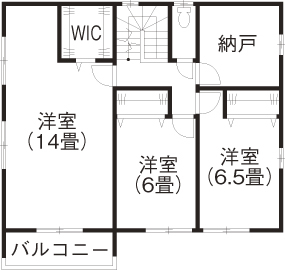 パパまるハウス 予算内で夢のマイホーム。太陽光パネル10kW搭載40坪プランで家計にゆとりをもたらす家の間取り図（4LDK）2階