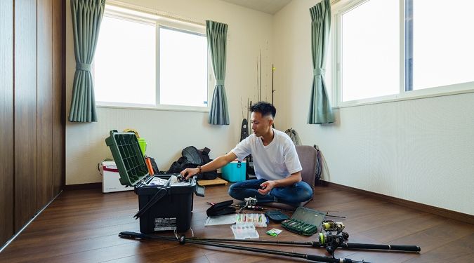 パパまるハウス 子育てしやすさにこだわった間取りと収納。床と家具の色を合わせたカフェ風のお家の建築実例画像6