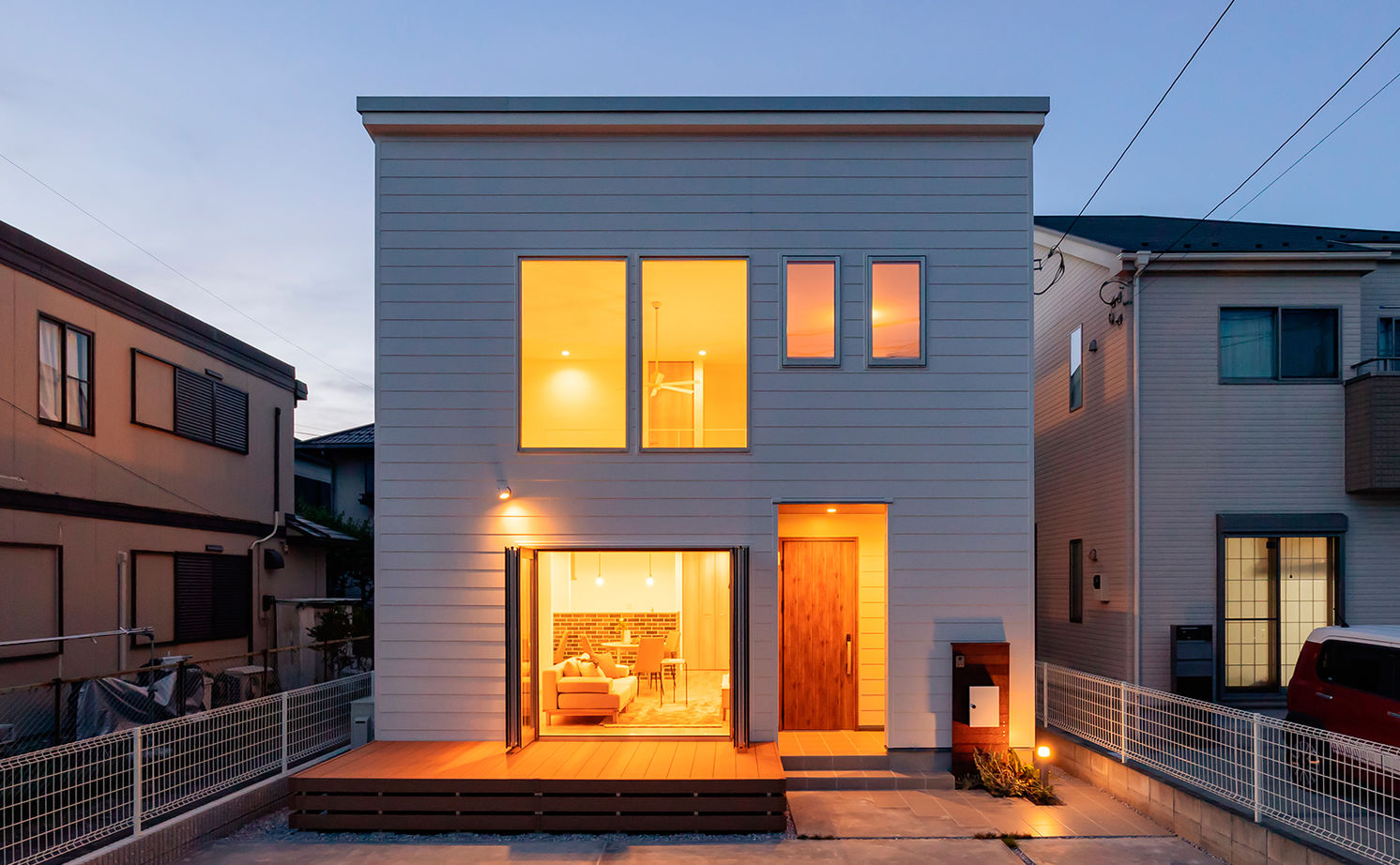 【湘南品質の家】ハートフルホーム 【湘南/2000万円台/平塚市/20坪台/ウッドデッキ/間取り図】湘南暮らしを楽しむリゾートホテルのような家の建築実例画像