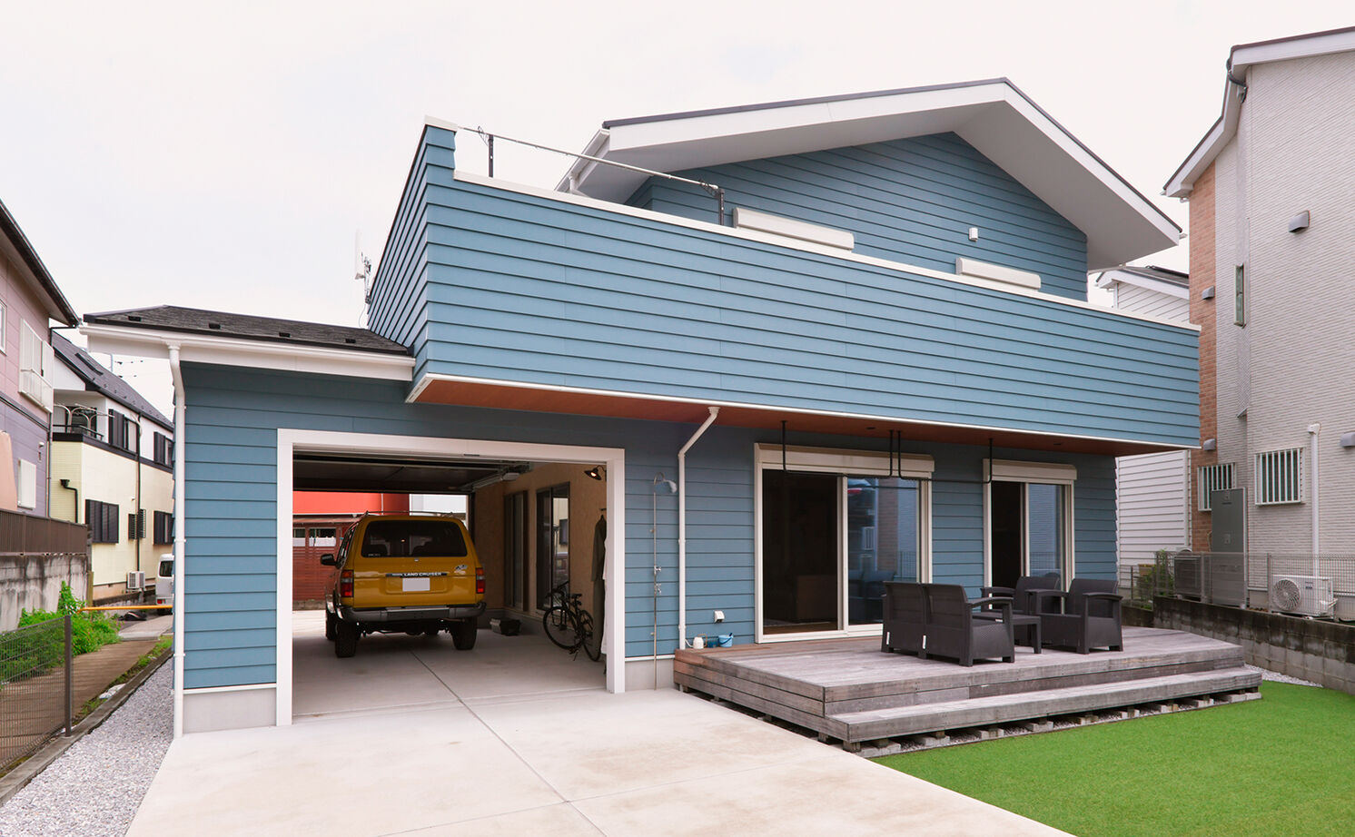 【湘南品質の家】ハートフルホーム 【3000万円台/50坪/全館空調/間取り図】アウトドアや趣味の愛車を楽しむ憧れのアメリカンガレージハウスの建築実例画像2