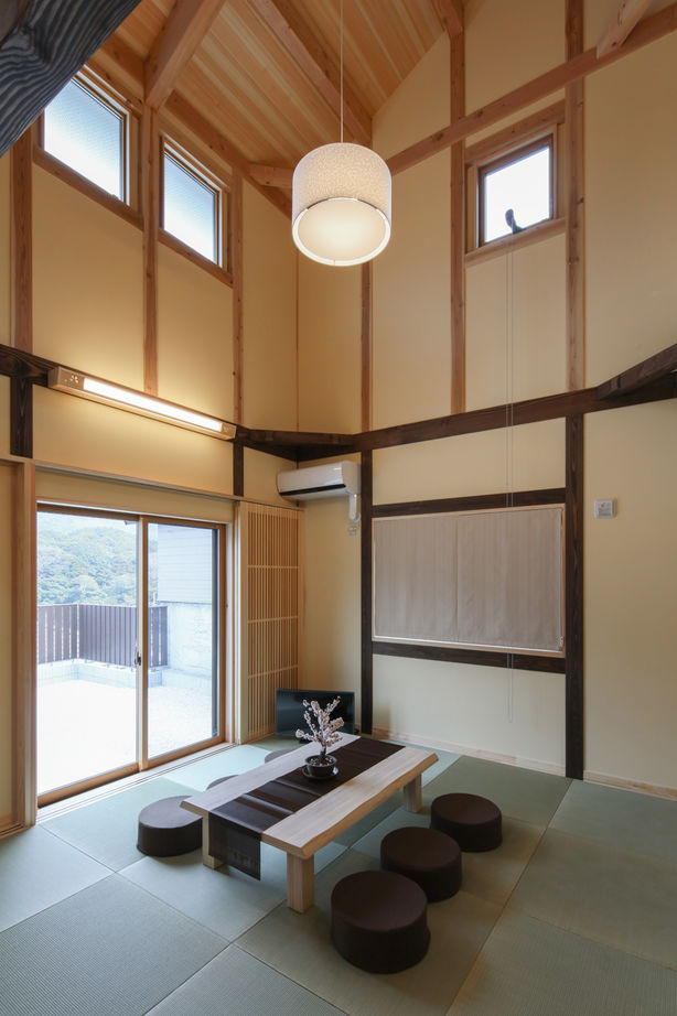 暮らしのスタジオ 【1000万円台/20坪台/高断熱】真壁づくりの美しさ、木のぬくもりが際立つ、希望した薪ストーブに癒される家の建築実例画像3