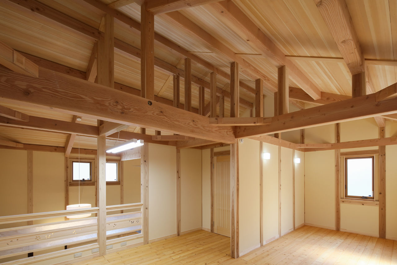 暮らしのスタジオ 【1000万円台/20坪台/高断熱】真壁づくりの美しさ、木のぬくもりが際立つ、希望した薪ストーブに癒される家の建築実例画像10