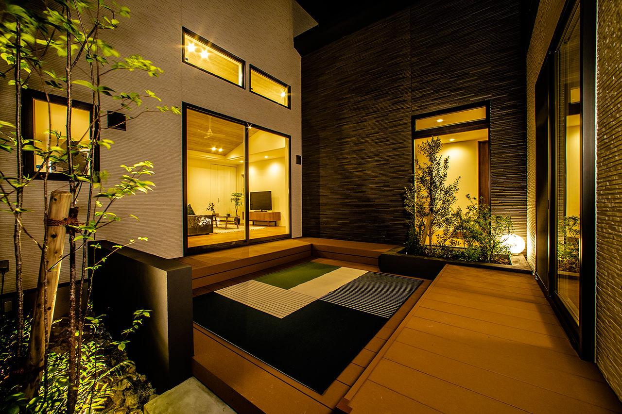 ＋RICCO　一級建築士事務所 【鳥栖市/2600万円台/32坪の平屋×アウトドアリビング】9.7畳の中庭ウッドデッキが第二のリビング！の建築実例画像8