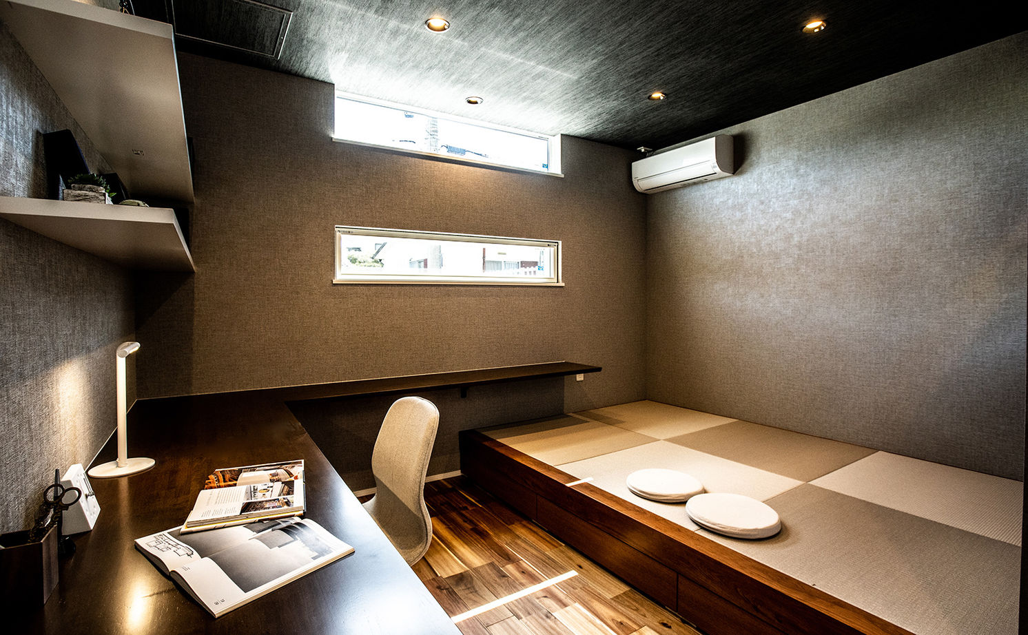 ＋RICCO　一級建築士事務所 【33坪/平屋×中庭/間取図有/2000万円台】プライバシーが守られる、アウトドアリビングと書斎のある平屋の建築実例画像7