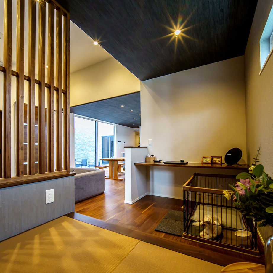 ＋RICCO　一級建築士事務所 【40.8坪／平屋×中庭／間取図有】カーテン要らずの開放的な室内と存在感あふれる外観が魅力の建築実例画像6