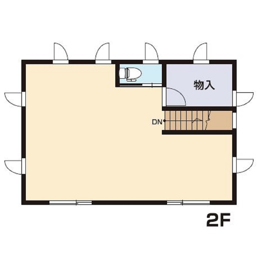高橋材木店 タカハシホーム 【白石市/3000万円】木質感と遊び心が一つ屋根の下に。檜の香りにつつまれる夢の木の家の間取り図（3LDK）2階