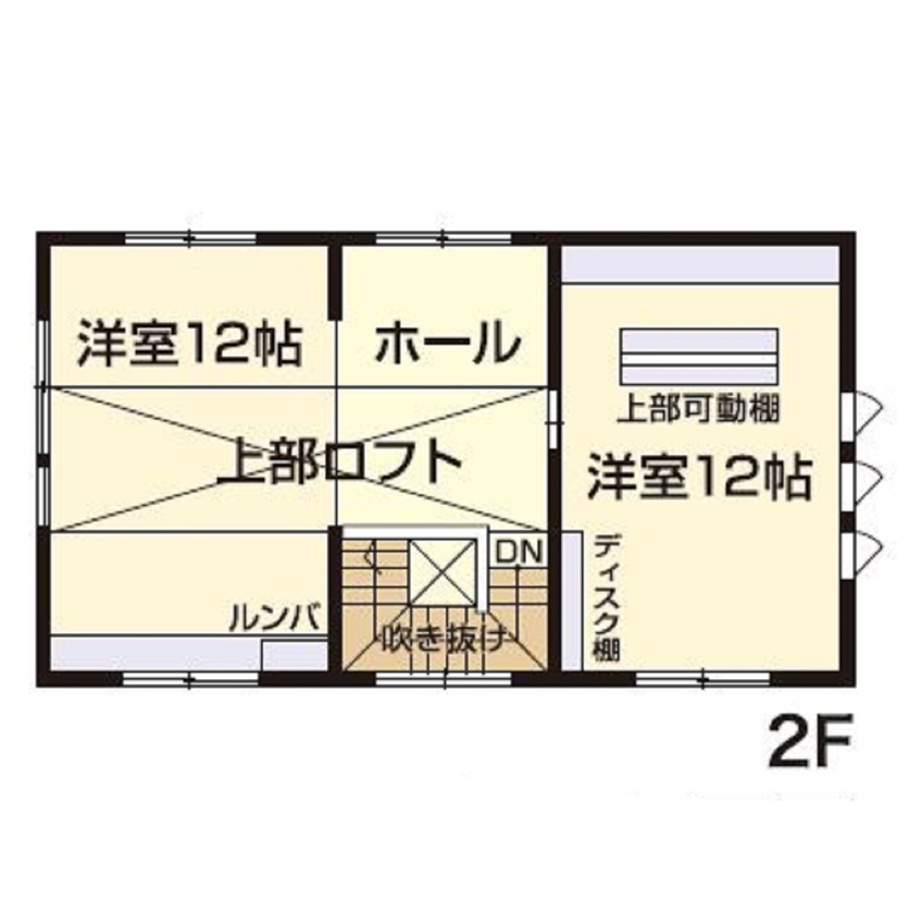 高橋材木店 タカハシホーム 旅館みたいな3世帯住宅の間取り図（5LDK）2階