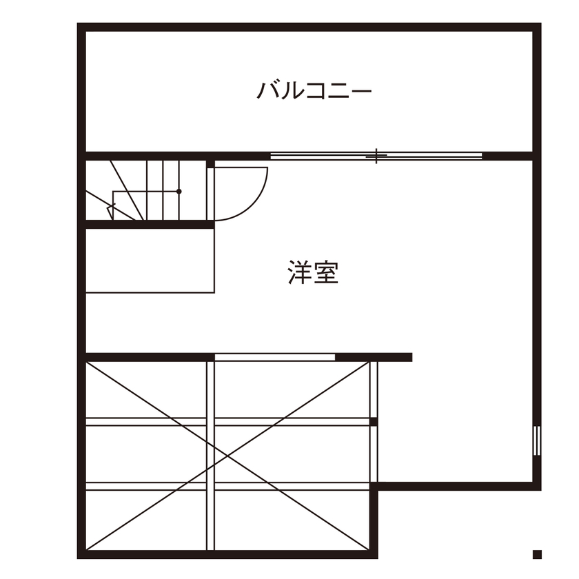 トーヨー冨士工 【2000万円台/30.5坪/3階建て/吹き抜け/間取り図あり】 梁と照明で彩る空間。おしゃれで飽きのこない家の間取り図（3LDK）3階