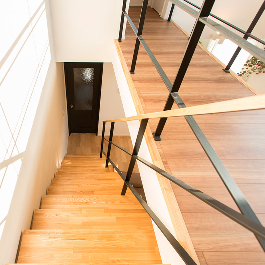 アイザワホーム 【札幌市×2LDK間取り図】吹抜とスケルトン階段がつくりだす圧巻のスケール感。意匠性の高いデザインに魅了の建築実例画像7