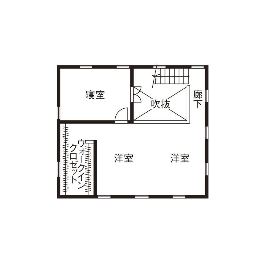 建匠 【2000万円台／吹き抜け／間取り図有】南欧風に可愛らしくデザイン。おうち時間を愉しむ住空間の間取り図（2LDK）2階