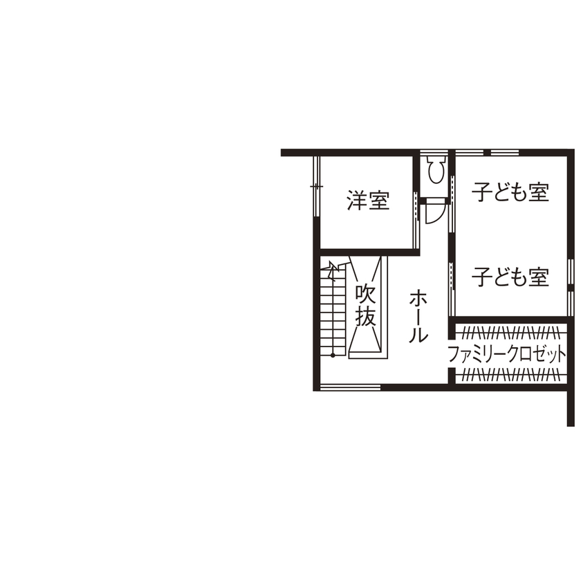 建匠 【2000万円台／ガレージハウス／間取り図有】日常を非日常に演出。インナーガレージのある美しい住まいの間取り図（3LDK）2階