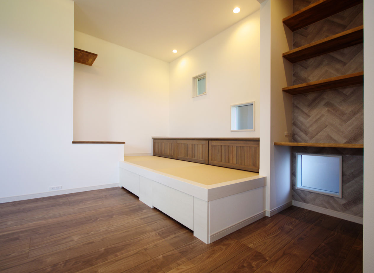 ケンコーホーム 【長崎市/30代/3LDK/インナーガレージ】インナーガレージとスタディコーナーのある家の建築実例画像6