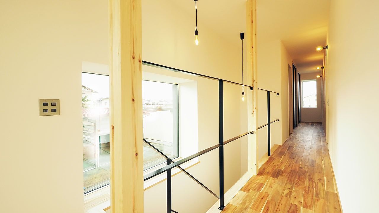 GREEN STYLE（グリーンスタイル） 薪ストーブと土間リビングを吹抜から見下ろす家の建築実例画像7