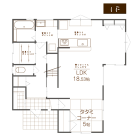 GREEN STYLE（グリーンスタイル） わたしのがんばらなくてもいい家－主婦だって家事をラクしていいじゃない－の間取り図null1階