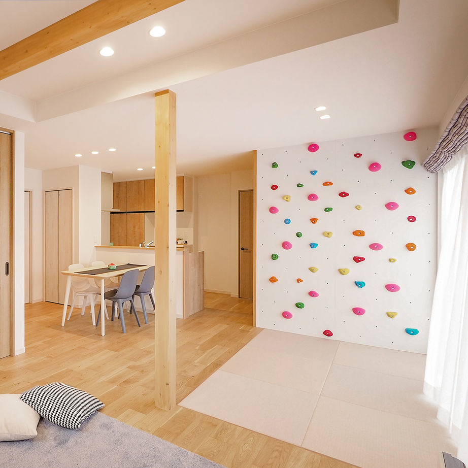 GREEN STYLE（グリーンスタイル） 完全分離の二世帯住宅/親子でここちよい距離と、庭を楽しむ家と遊び心のボルダリングウォールの建築実例画像2