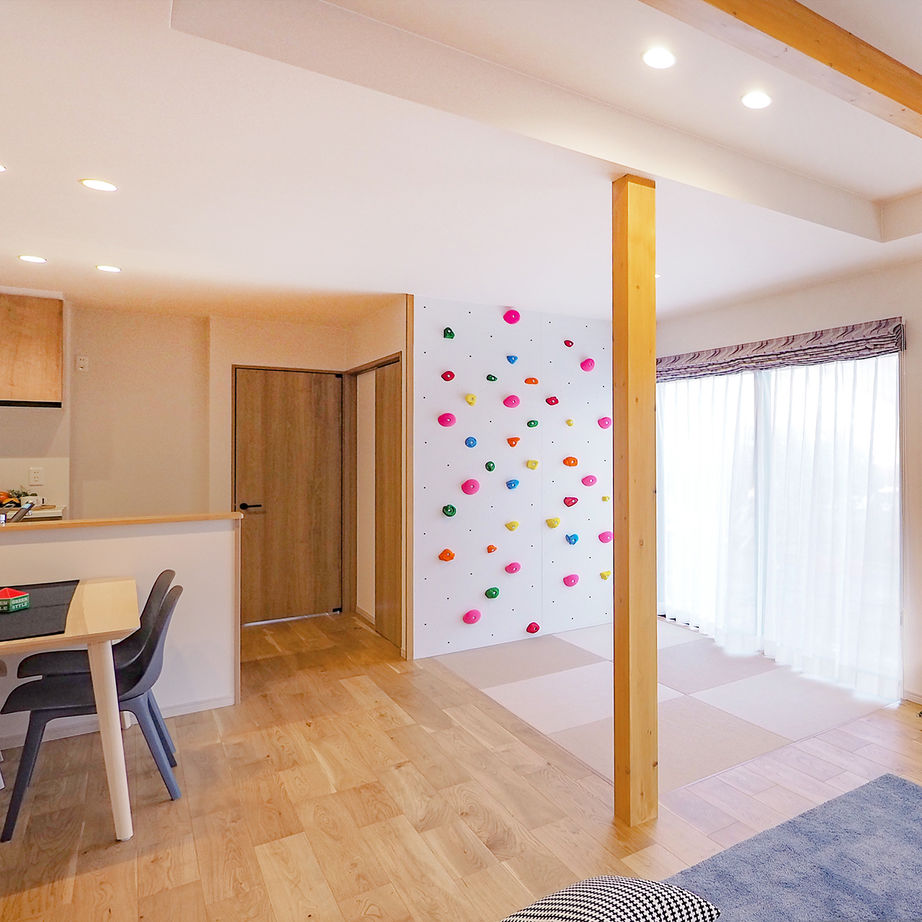 GREEN STYLE（グリーンスタイル） 完全分離の二世帯住宅/親子でここちよい距離と、庭を楽しむ家と遊び心のボルダリングウォールの建築実例画像4