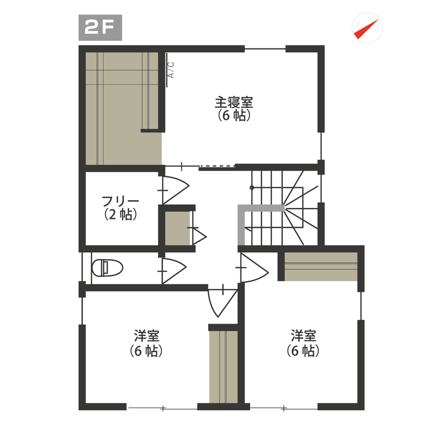 GREEN STYLE（グリーンスタイル） 定額制住宅 はじめに価格がちゃんとわかる家－毎日をグッとくる暮らしにの間取り図（3LDK）2階
