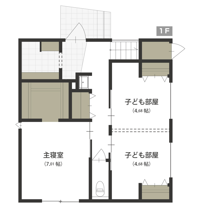 GREEN STYLE（グリーンスタイル） 2階リビング｜鳥屋野潟と、空と、白鳥の飛来を、のぞむ家の間取り図（3LDK）1階