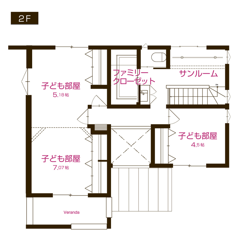 GREEN STYLE（グリーンスタイル） お家が私たちのここちよいレストラン｜お家へ帰ろう、家族で食べよう。の間取り図（4LDK）2階