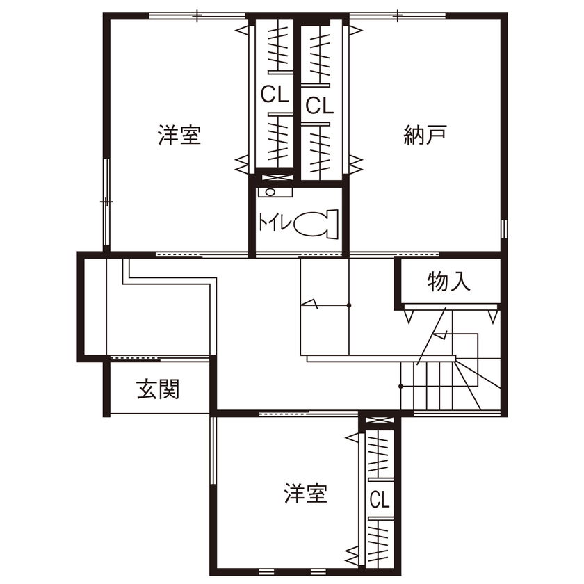 １００年住宅のゼロホーム 1000万円台・枚方市｜高低差を生かし多彩な空間を創り出したモノトーンの美しい家｜間取り有の間取り図（2LDK＋S）1階