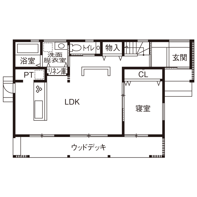 １００年住宅のゼロホーム 2000万円台・野洲市｜美しい和モダンの家で家庭菜園をしながらセカンドライフを満喫｜間取り有の間取り図（3LDK）1階