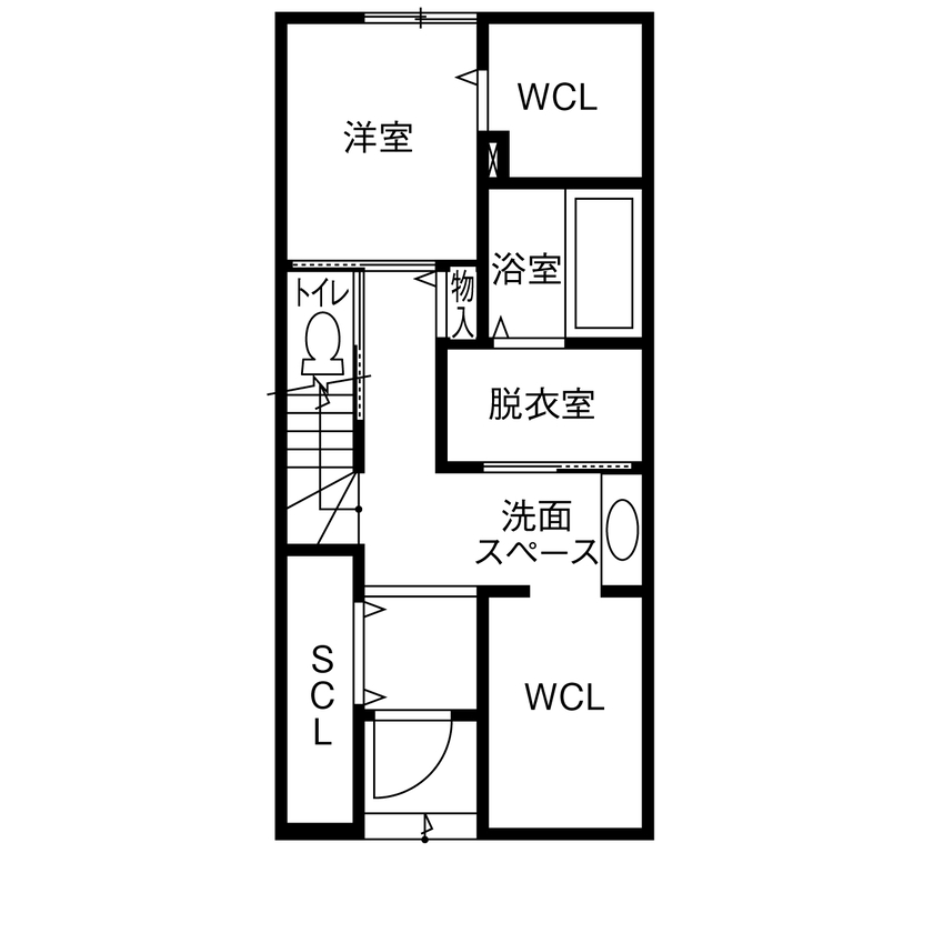 １００年住宅のゼロホーム 2000万円台・京都市｜間口4m・敷地16.3坪でたっぷり収納と家事ラク動線を叶えた家｜間取り有の間取り図（3LDK）1階