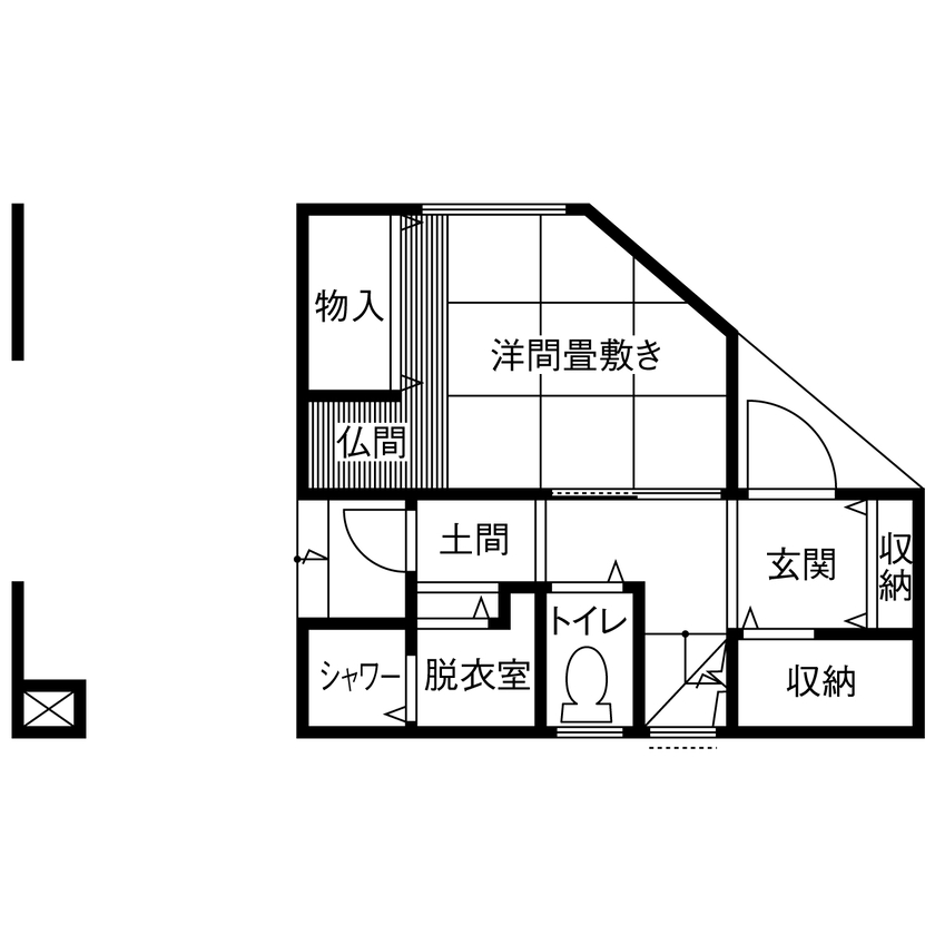 １００年住宅のゼロホーム 2000万円台・大阪市｜土地面積18坪のインナーガレージ付の家。狭小に強い技術で耐震等級3も実現｜間取り有の間取り図（3LDK）1階