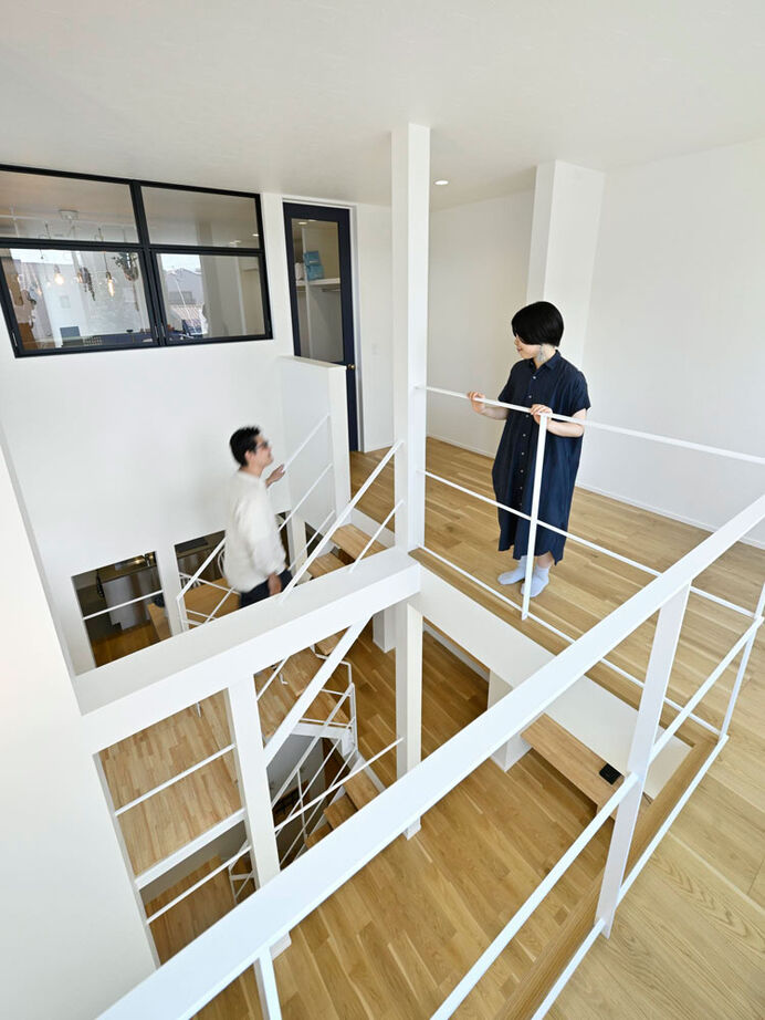 １００年住宅のゼロホーム 3000万円台・神戸市｜１階から３階まで繋がる開放的な設計やインナーテラスのある、こだわりの家｜間取り有の建築実例画像9