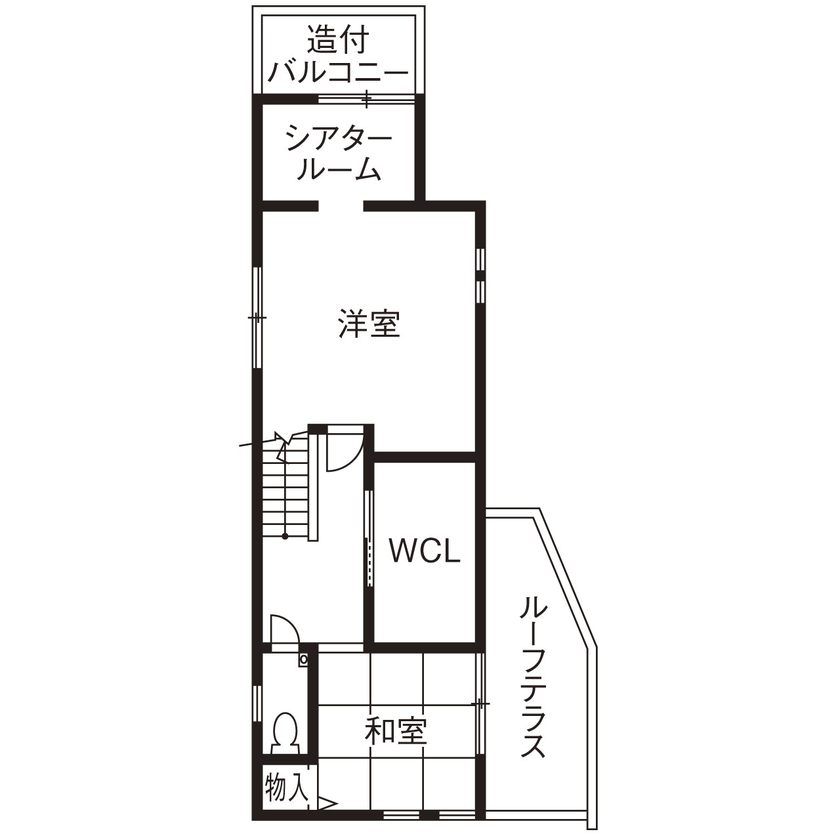 １００年住宅のゼロホーム 4000万円台・京都市｜モダンで心地いい広々LDKやインナーガレージを叶えた敷地24坪3階建ての家｜間取り有の間取り図（4LDK）3階