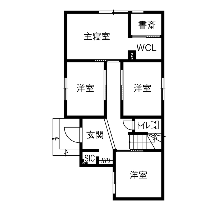 １００年住宅のゼロホーム 2000万円台・大津市｜限られた空間を有効に活用した2階建て・2階リビングの家｜間取り有の間取り図（4LDK）1階