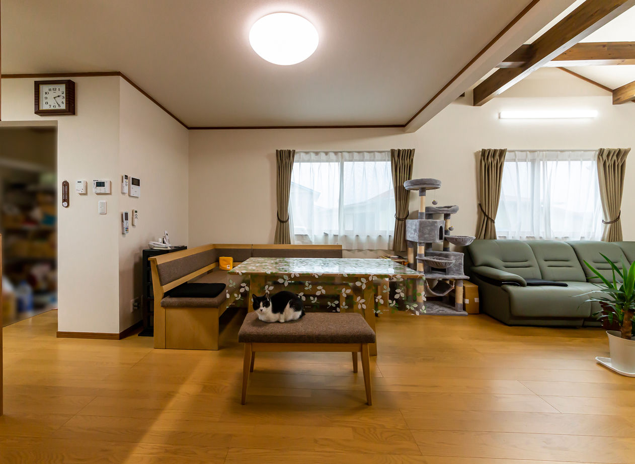 ミラクルホーム 【平屋/バリアフリー/ロフト/間取り図有】スタイリッシュな屋根の外観、隠れ家で好きな物に囲まれて過ごすの建築実例画像4